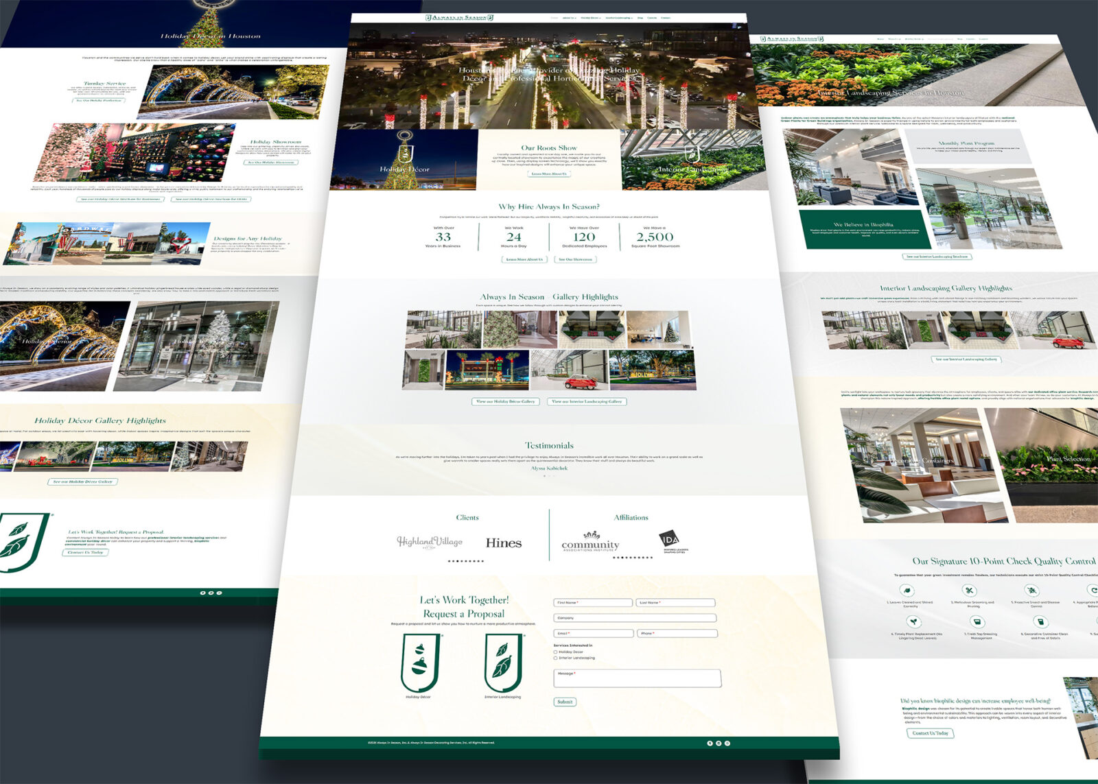 Always In Season website redesign collage