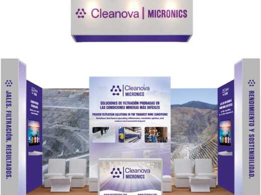 Cleanova Micronics Mining Expo Booth Design Mockup