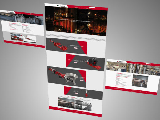 DeltaValve website redesign collage