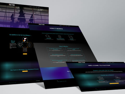 Factor ID website design collage