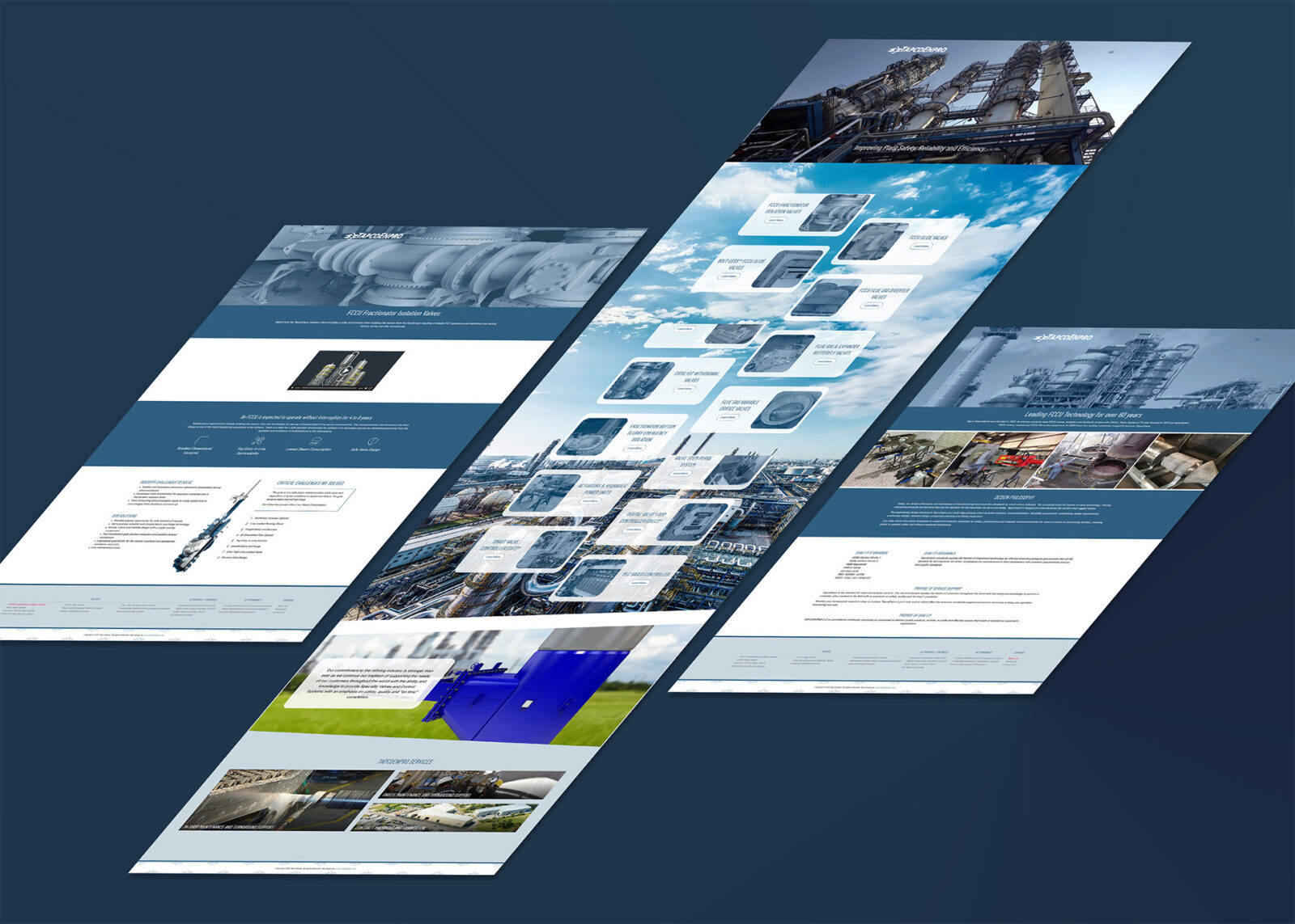 TapcoEnpro website redesign collage