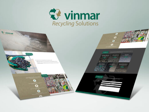 Vinmar Recycling Solutions logo website design collage